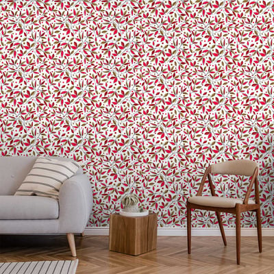 Papier peint tilleul prune HEXOA