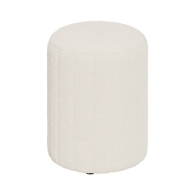 Pouf rond en tissu bouclé - EVA RENDEZ-VOUS DÉCO
