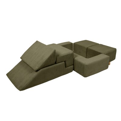 Canapé modulable pour enfants en mousse, Kaki MEOW BABY
