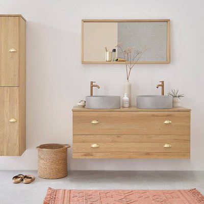 Meuble de salle de bain en bois de chêne 120 cm MAHAUT BERAH GETAH