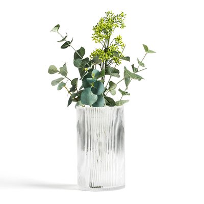 Afa 22.5cm High Straight Grooved Glass Vase LA REDOUTE INTERIEURS