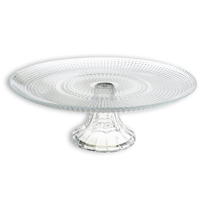 Plat sur pied en verre 30cm, ORION NOVASTYL