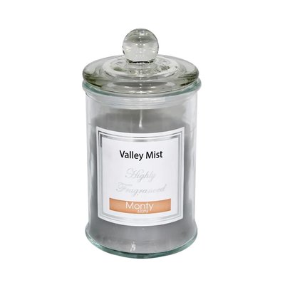 Bougie parfumée dans pot en verre Brume de la Vallée - 9.5x17cm WADIGA