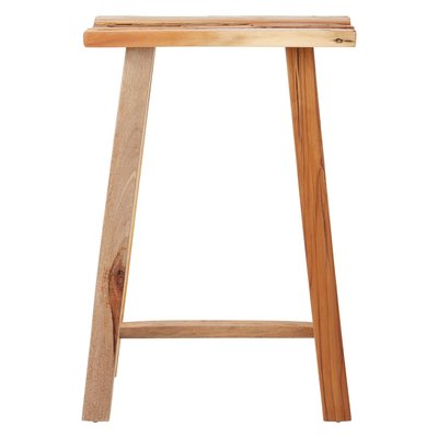 Characterful Stool in Brown Recycled Teak Wood SO'HOME