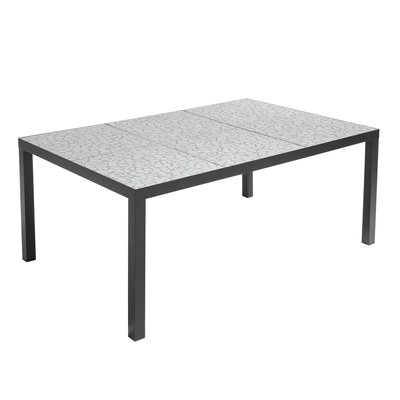 Table de jardin en céramique effet mozaic 182 cm, TIVOLI OVIALA