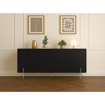 Buffet bas en panneaux de particules et MDF 4 portes 200 cm, MATHILDE BOBOCHIC