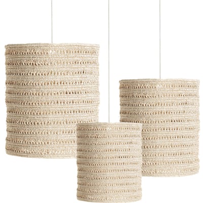 Suspension triple en fibre naturelle, Lot de 3 RECOLLECTION