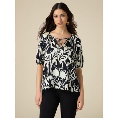 Blouse en satin à fleurs OLTRE