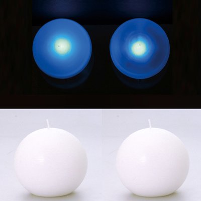 2 Lampes perles et bougies boule blanc TOILINUX