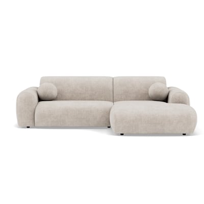 Canapé d'angle droit en velours texturé, LOUISE LISA DESIGN