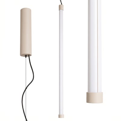 Suspension Acier Beige LED 1 Trang EDEN