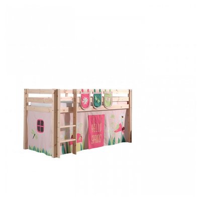Lit Compact Naturel + Rideau de lit Spring + Pochettes Spring VIPACK