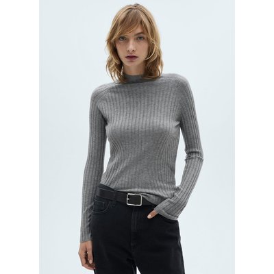 Pull-over côtelé col montant MANGO
