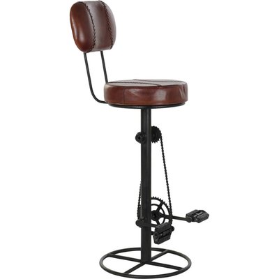 Chaise de bar en cuir, style industriel RECOLLECTION