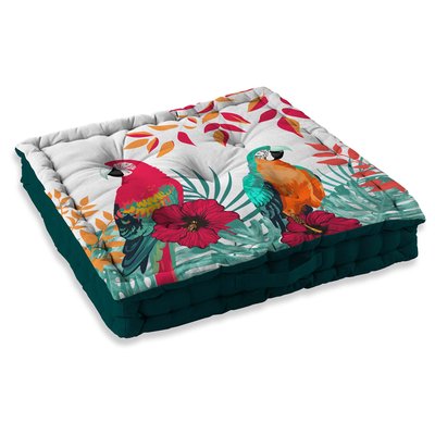 Coussin de sol Perroquet caracas DOUCEUR D'INTÉRIEUR