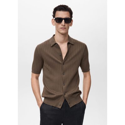 Chemise maille côtelée fine MANGO MAN