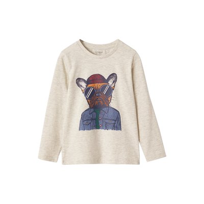 T-shirt fun motif chat manches longues VERTBAUDET
