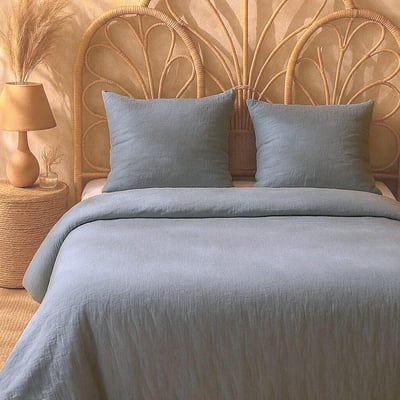 Parure housse de couette en gaze de microfibre unie, MAYA C DESIGN HOME TEXTILE