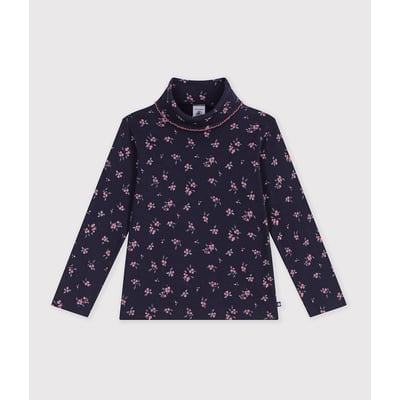 Sous-pull manches longues, avec col roulé, imprimé fleurs PETIT BATEAU