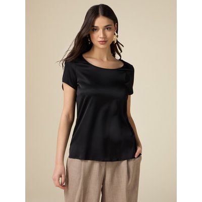 Blouse à manches courtes en satin OLTRE