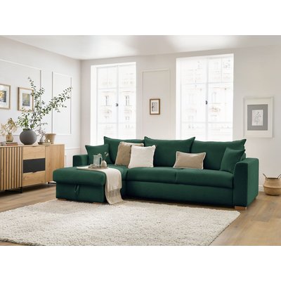 Canapé lit 3 places en tissu bouclette couchage 140x200 cm, AUGUSTIN BOBOCHIC