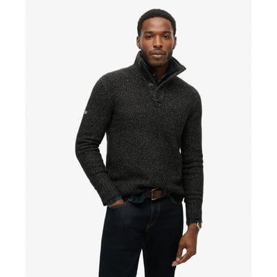 Pull en maille épaisse à col boutonné SUPERDRY
