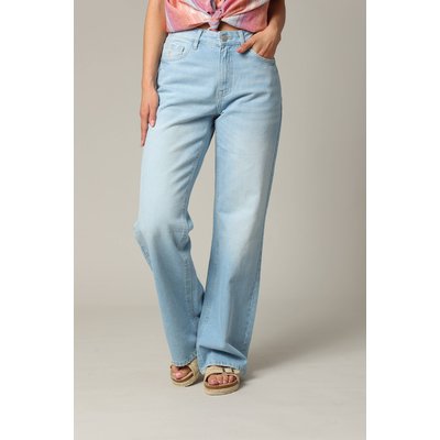 Jean wide leg en denim avec braguette à fermeture à glissière PRISTY DEELUXE