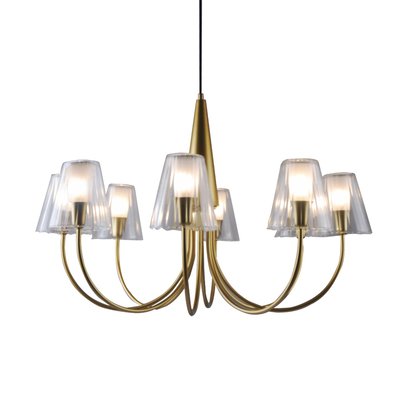 Lustre baroque abat-jours en verre - CERENOVA KOSILUM