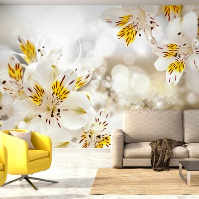 Papier peint intissé panoramique Fleurs Sunny Alstroemeria EDEN