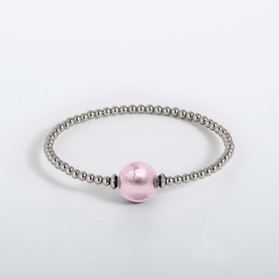 Armband Tango Grau S - Murano Rosa LILIFLO