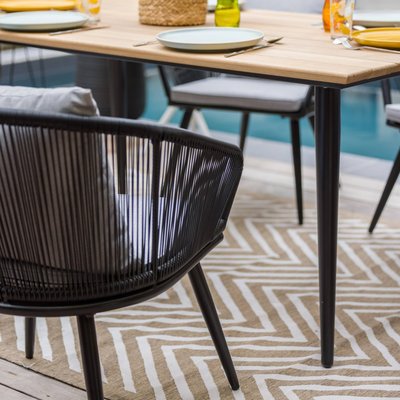 Duo de 2 fauteuils en résine tissée et cordes HOME MAISON