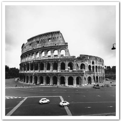 Affiche retro Rome, le colysée Photo de 1963 HEXOA