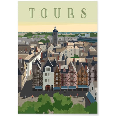 Affiche ville Tours 3 L'AFFICHERIE