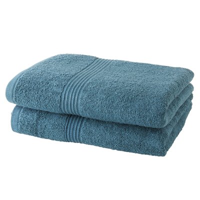 Lot de 2 serviettes de toilette coton uni ESSENTIAL TODAY