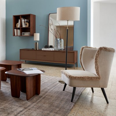 Couchtisch Iloss, Nussbaum massiv, kleines Modell AM.PM
