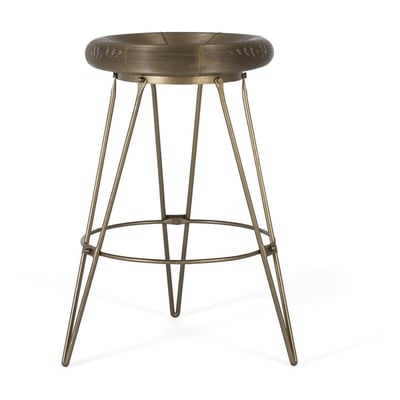 Tabouret Haut Métal Or DECORATION D’AUTREFOIS