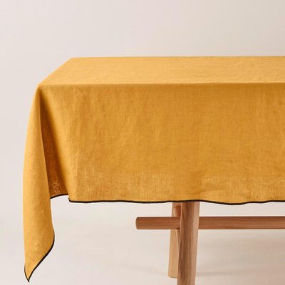 Nappe rectangulaire en 100% lin lavé légèrement froissé  CARLINA MADURA