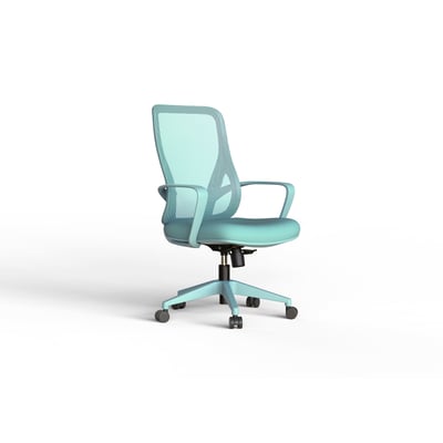 Chaise de bureau à roulettes en tissu et mesh, SELENE HISPANOHOGAR