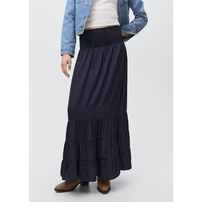 Jupe longue taille froncée MANGO TEEN