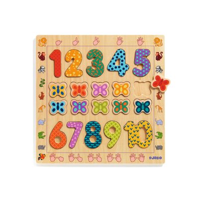 Puzzles éducatif bois - 1-10 DJECO