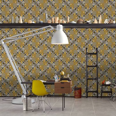 Papier peint  - Effet mosaïque colorée HOME MAISON