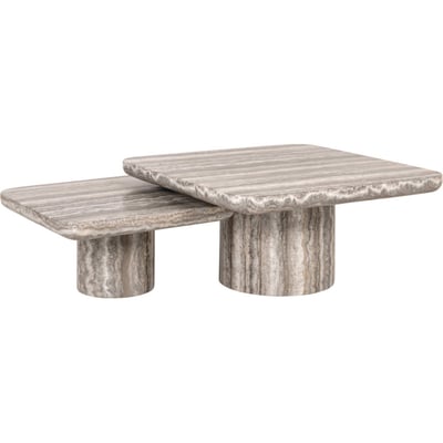 Table basse en marbre DULCE, Lot de 2 RECOLLECTION