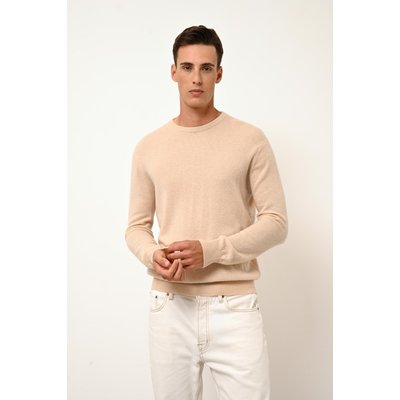 Pull Col Rond Sable Howard JUST CASHMERE