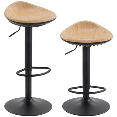 Tabouret de bar PU Chêne HOMCOM