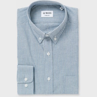 Chemise Confort fit fines rayures texturées ACROSS