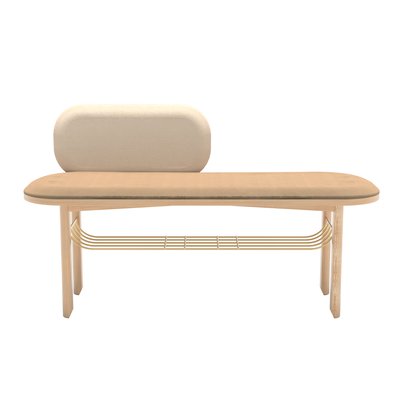 Banc d'entrée avec dossier et rangement, EUSTACHE HARTO