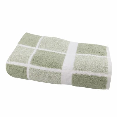 Drap de bain coton bouclette éponge carreaux CELESTE LINANDELLE