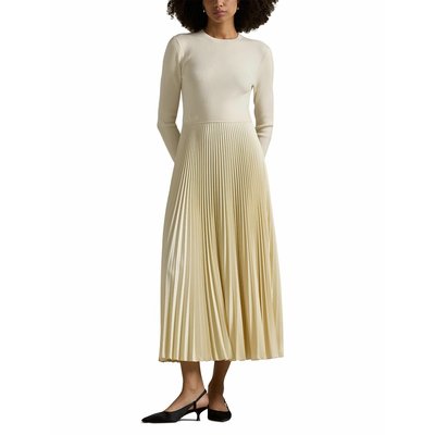 Wool Full Maxi Dress with Long Sleeves POLO RALPH LAUREN