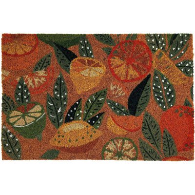 Paillasson en fibres de coco Agrumes 60 x 40 cm JARDINDECO