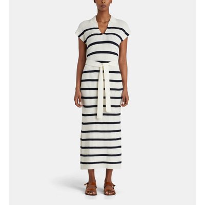 Robe Longue Jacine Ceinture À Rayures En Maille JODHPUR
